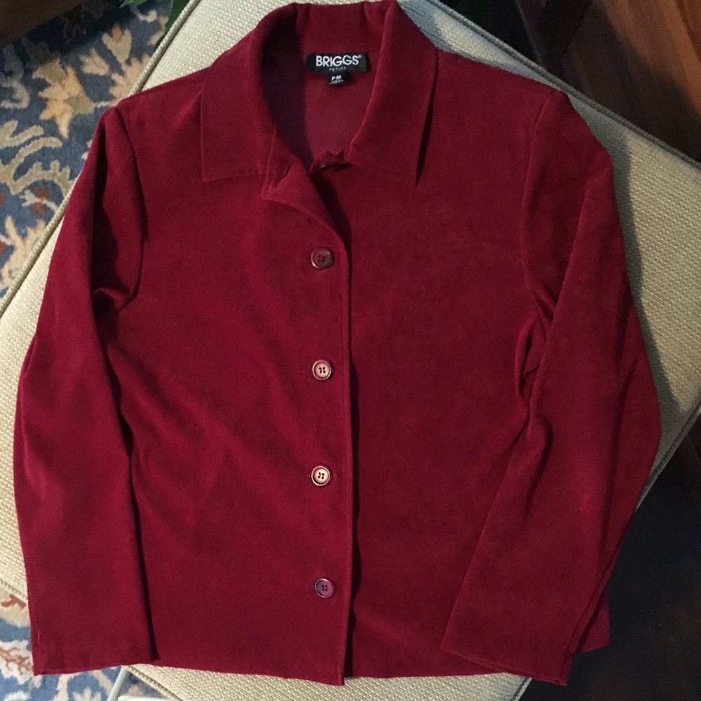 Briggs Faux Suede Blazer, size Pet. M